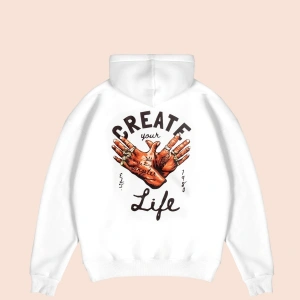 Free Gangster Baskılı Oversize Unisex Beyaz