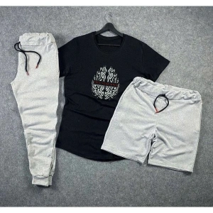 Free Your Mind Beyin Baskılı Unisex Yazlık Şort - Normal Kalıp Tişört - Eşofman Altı