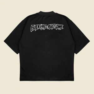 Fucking Awesome Baskılı Oversize Unisex Pamuklu Nefes Alan Kalın Kumaşlı