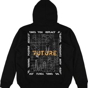 Future Siyah Oversize Unisex Kapüşonlu Sweatshirt Hoodie