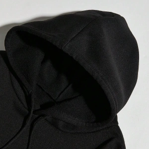 Galaxy Özel Baskılı Oversize Kapüşonlu Sweatshirt Siyah