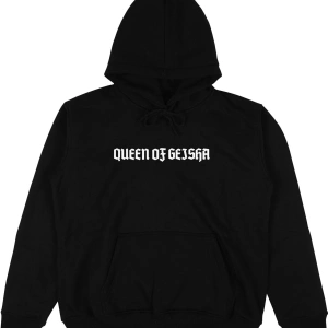Geisha Siyah Oversize Unisex Kapüşonlu Sweatshirt Hoodie
