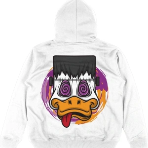 Get High Beyaz Oversize Unisex Kapüşonlu Sweatshirt Hoodie