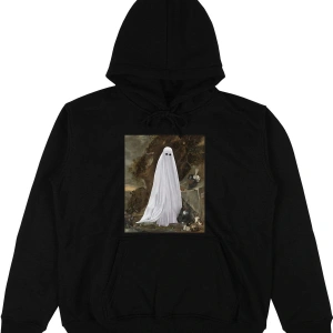 Ghost Beyaz Oversize Unisex Kapüşonlu Sweatshirt Hoodie