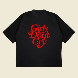 Girls Don’t Cry Baskılı Oversize Unisex Pamuklu Nefes Alan Kalın Kumaşlı