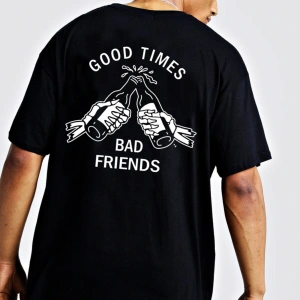 Good Times Bad Friends Oversize Tişört