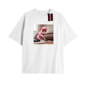 GoodLuck Baskılı Oversize Kalıp Unisex T-shirt