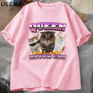 Goofy Cat kedi T Shirt Meme Dank Cursed Weirdcore Cringey t-shirt erkekler kadınlar ben çok a 2857