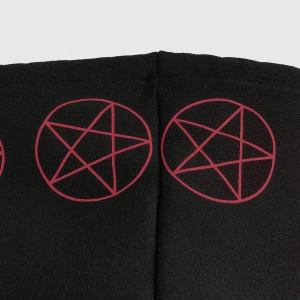 Goth Büyük Beden Kadın Slogan Baskılı Düşük Omuz Uzun Kollu Günlük Kapşonlu Sweatshirt, Model 5172