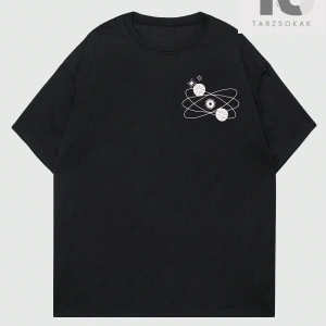 Goth Erkek Geometrik Baskılı Yuvarlak Yaka T-Shirt