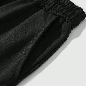 Goth Erkek Harfli Grafik Bağcıklı Bel Şortu, Okul