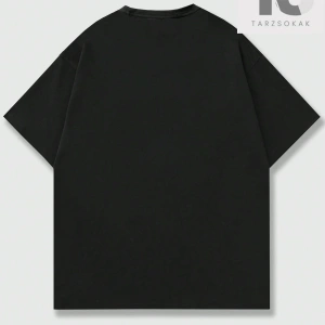 Goth Erkek Harfli ve Çapraz Grafikli Tişört