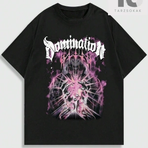 Goth Erkek Kafatası Karakter Baskılı Tişört