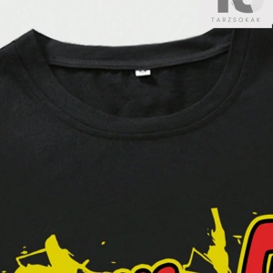 Goth Erkek Kafatası ve Çapraz Baskılı Tişört