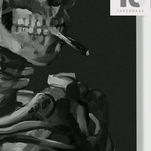 Goth Erkek Koyu Gotik Kafatası Baskılı T-Shirt