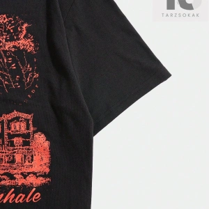 Goth Erkek Mektup ve Mimari Baskı Tişört