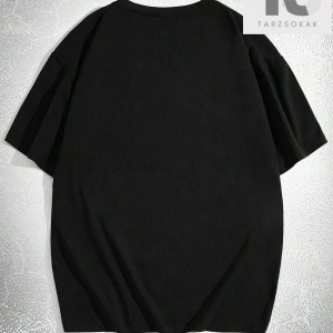 Goth Erkek Pamuk Mektup ve Kafatası Baskılı Tişört