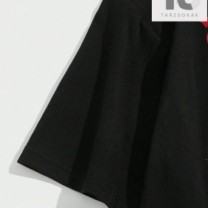 Goth Erkek Pamuk Mektup ve Kafatası Baskılı Tişört