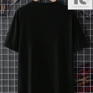 Goth Erkek Sloganlı ve İskelet Baskılı Tişört