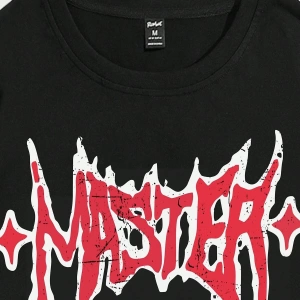Goth Guys Mektup ve Ağız Baskılı Harajuku Style