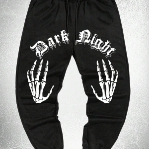 Goth Guys Skeleton Hand Print Eşofman Altı