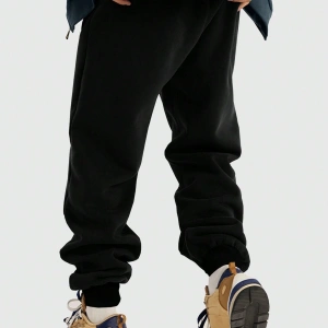 Goth Guys Skull & Slogan Graphic Drawstring Waist Eşofman Altı