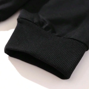 Goth Guys Slogan & Skull Print Pullover Siyah