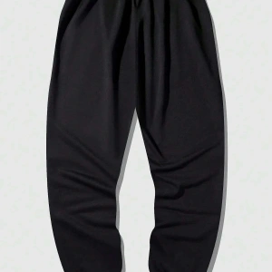 Goth Guys Slogan & Skull & Spider Graphic Drawstring Waist Eşofman Altı