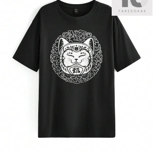 Goth Vintage Mantar Desenli Kısa Kollu Tişört