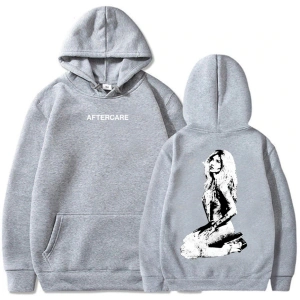 Gri AFTERCARE Rhinestone fotoğraflı üst Nessa Barrett kıcı