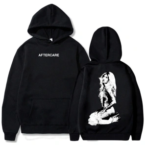 Gri AFTERCARE Rhinestone fotoğraflı üst Nessa Barrett kıcı