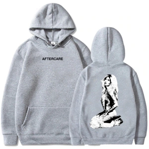 Gri AFTERCARE Rhinestone fotoğraflı üst Nessa Barrett kıcı