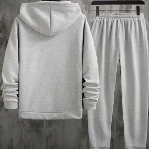 Gri Dikeyy Dijital Baskılı Kışlık UNİSEX Eşofman Takımı