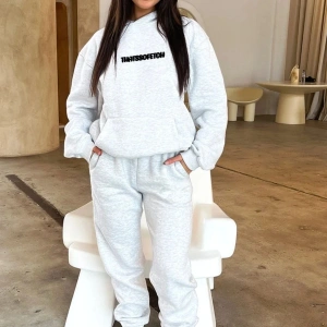 Gri Thatssofeton Dijital Baskılı Kışlık UNİSEX Eşofman Takımı