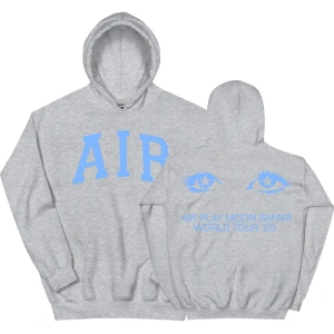 Gri Unisex Air MOON SAFARI Dünya Turu Rahat Kapşonlu