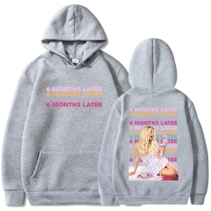 Gri Unisex Megan Moroney Georgia Kız Turu Kapüşonlular 2025 Albümü 6 Ay Sonra Sıcak Ka