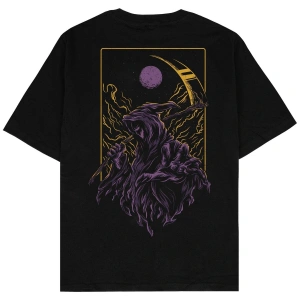 Grim Reaper Siyah Oversize Unisex T-shirt