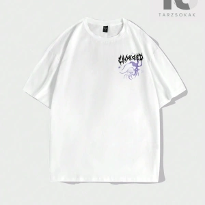 Grunge Punk Erkek Mektup Grafikli Tişört