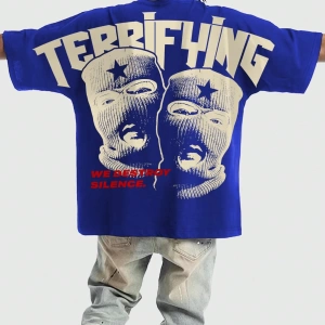 Grunge Punk Erkek Retro Sokak Grafik Baskılı Bol Kesim Kısa Kollu Tişört, Yazlık So