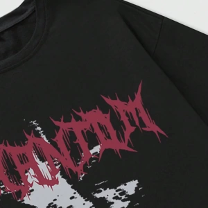 Grunge Punk Erkek Siluet Figür Baskılı Tişört, High Street Vintage Stili