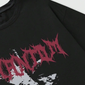 Grunge Punk Erkek Siluet Figür Baskılı Tişört, High Street Vintage Stili