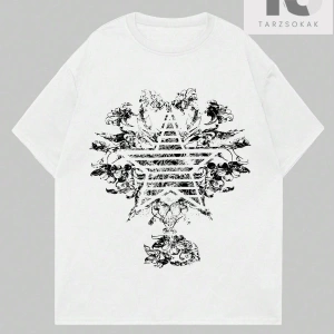 Grunge Punk Erkek Yıldız Desenli Bol Kesim T-Shirt