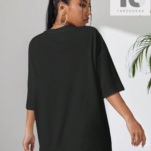 Güneş Ve Slogan Grafikli Düşük Omuz Tişört