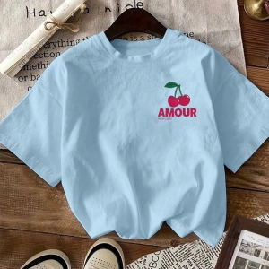 Günlük Çok Yönlü Düz Renk Yuvarlak Yaka Kısa Kollu Tişört