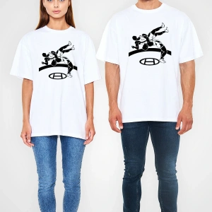 Güreş Beyaz Unisex Oversize Tişört T-shirt