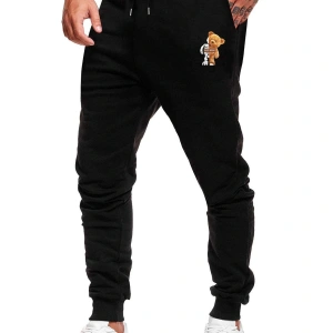 Guys Bear Graphic Drawstring Eşofman Altı