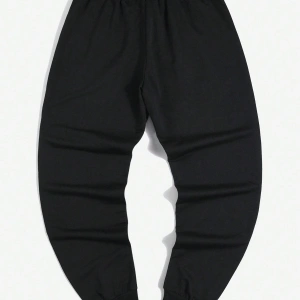 Guys Cross Letter Graphic Drawstring Waist Eşofman Altı