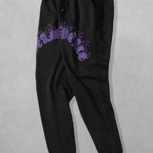 Guys Letter Fire Graphic Drawstring Eşofman Altı