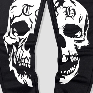 Guys Letter Skull Graphic Drawstring Waist Eşofman Altı