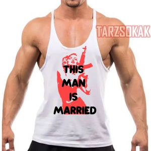 Gym Tank Top Fitness Sporcu Atleti BU ADAM EVLİ